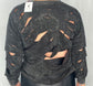 Rhinestone Shredded Sweatshirt