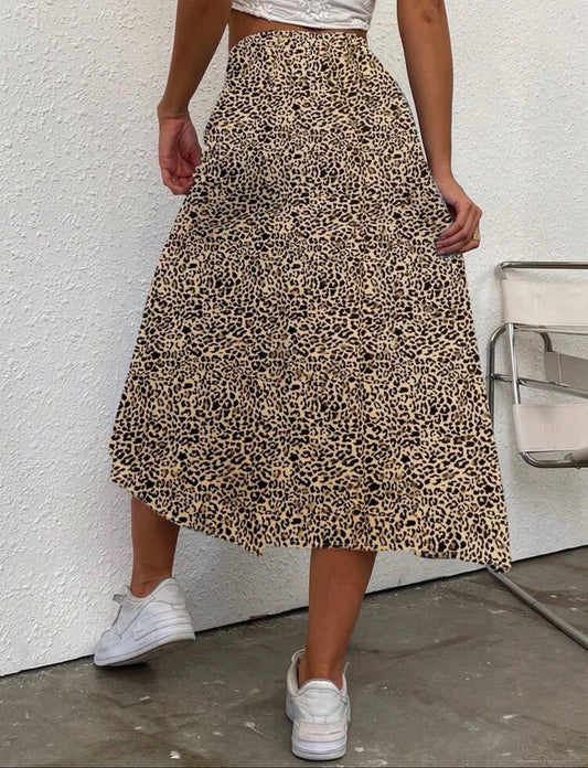 Vany Animal Print Long Skirt