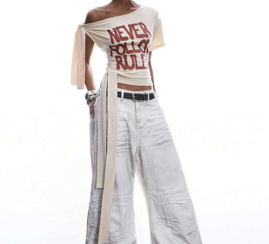 No Rules Assymetrical Short Sleeve Top