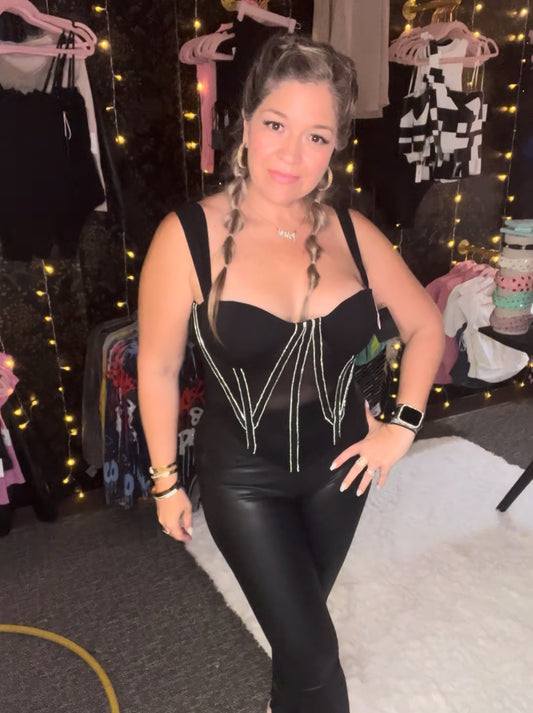 Under the Stars Corset Sheer Top