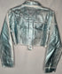 Metallic Cropped Denim Jacket