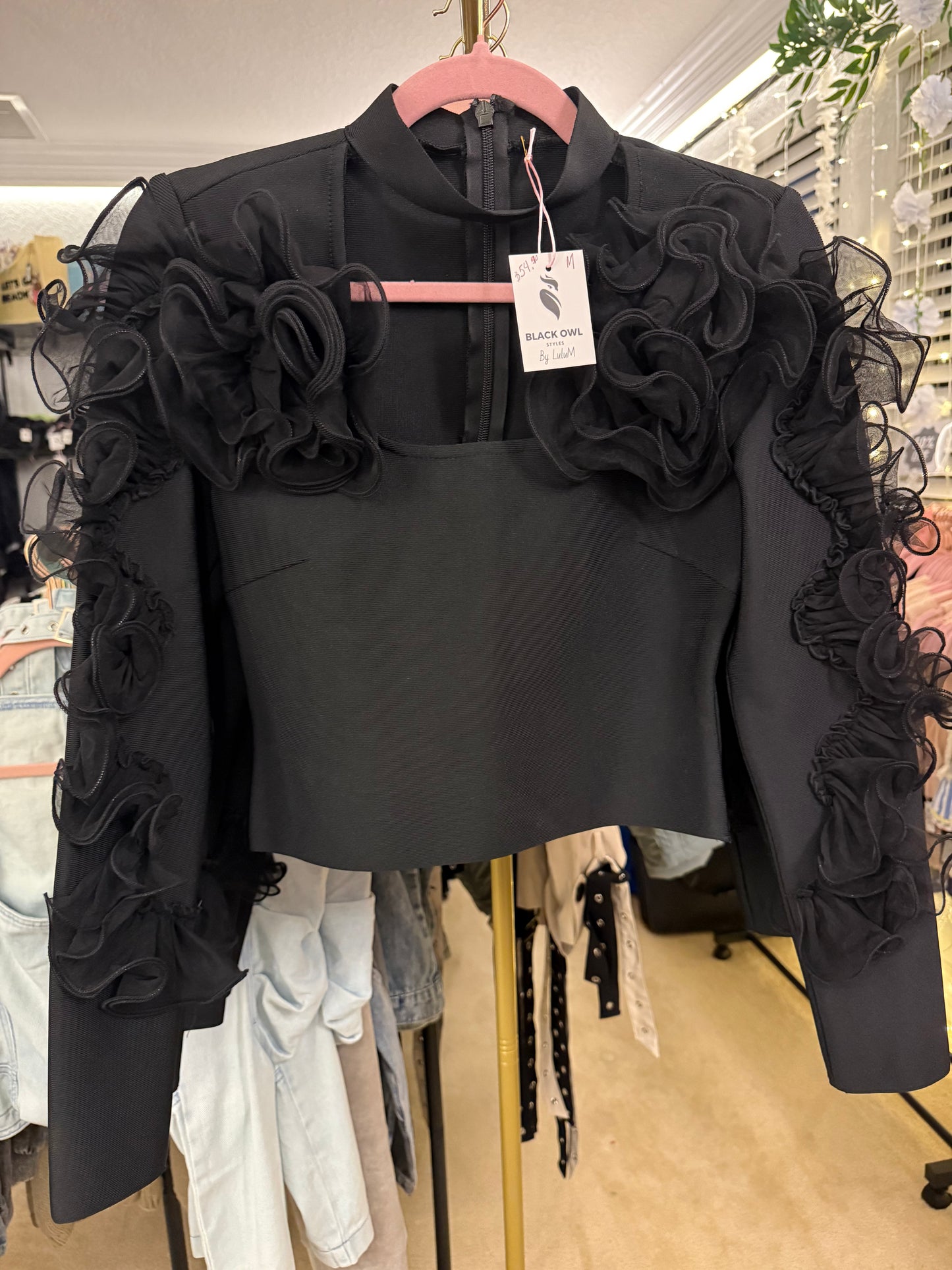 Ruffle Long Sleeve Top