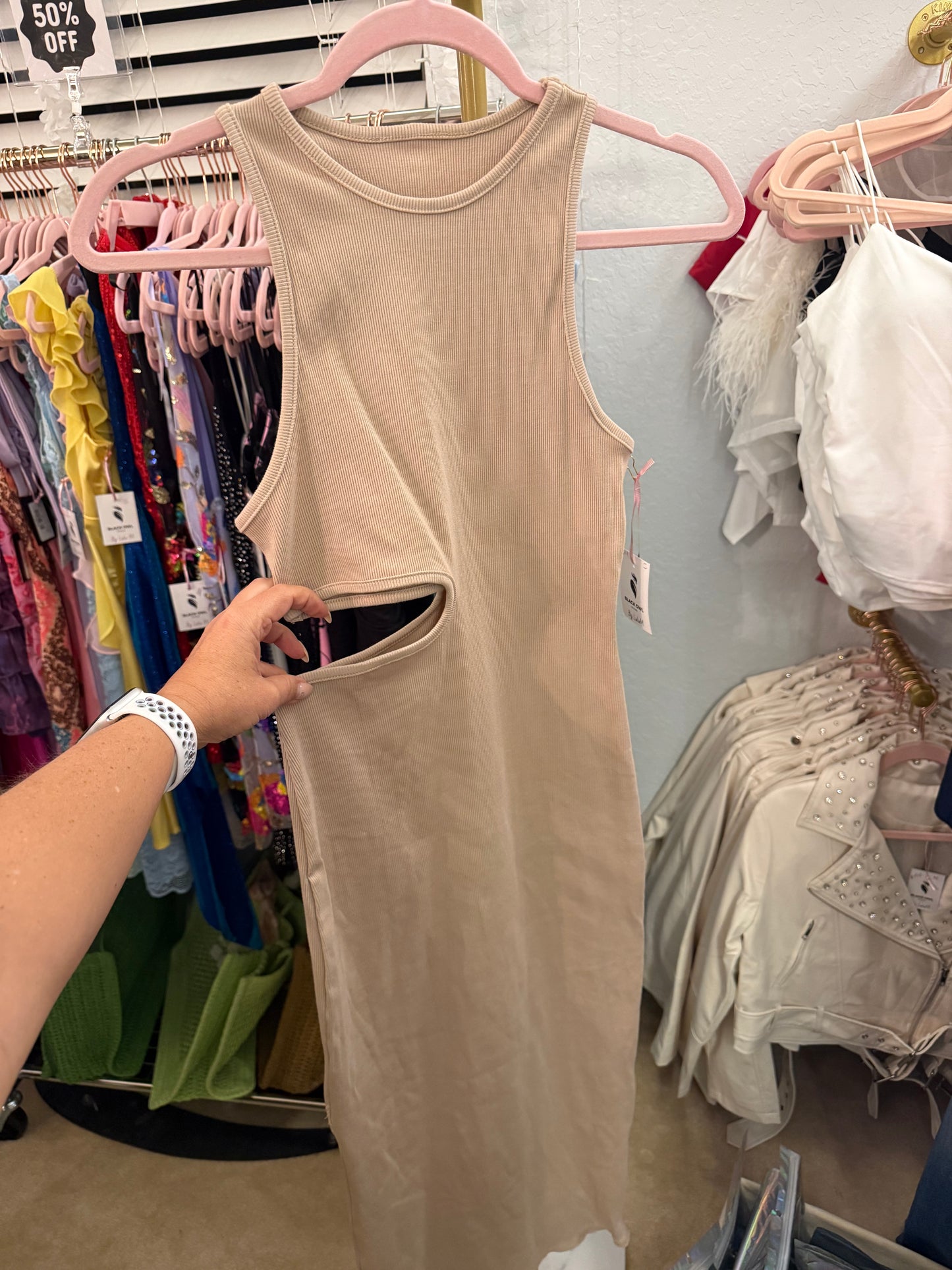 Mermy Side Slit Midi Dress