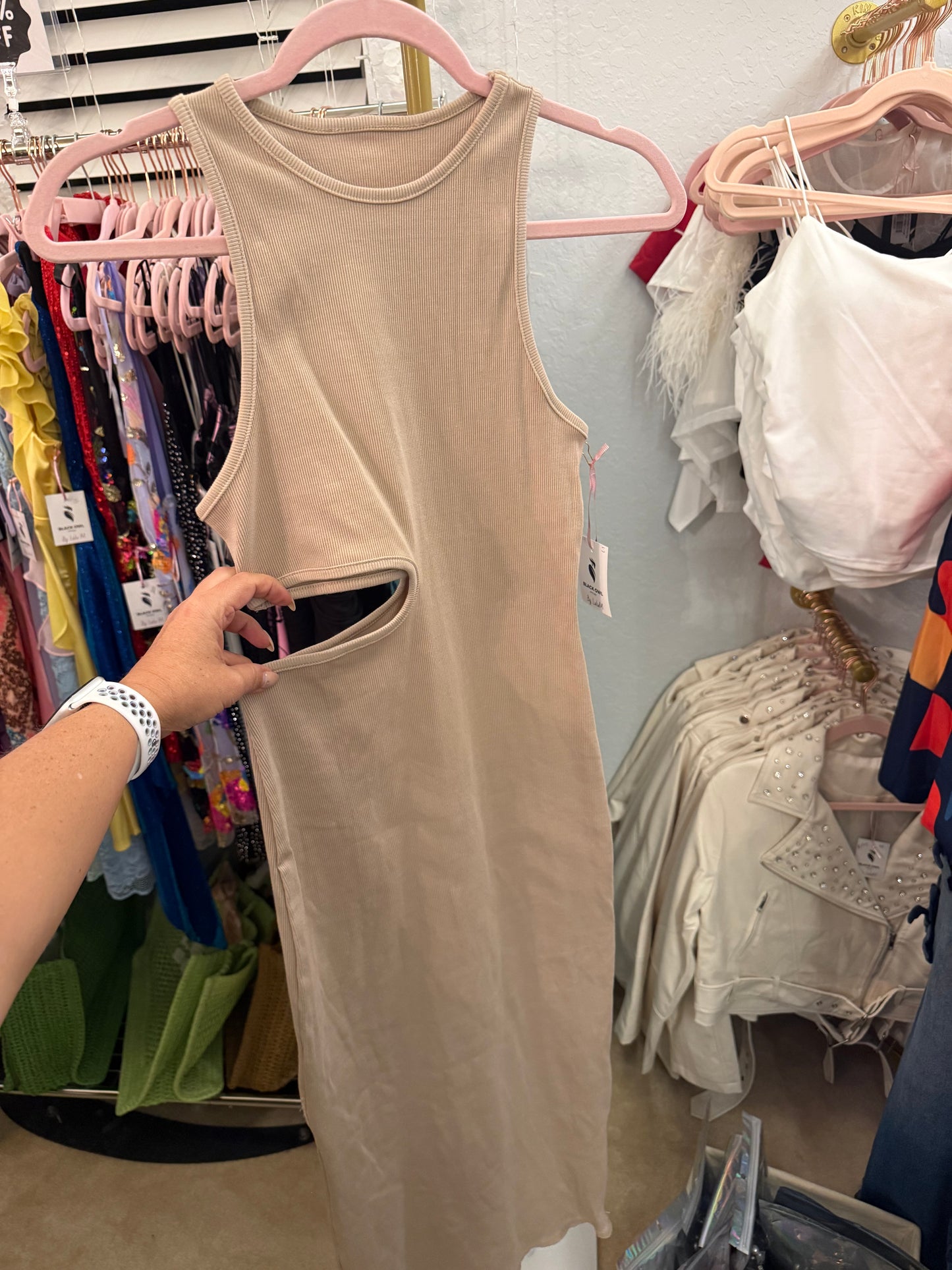 Mermy Side Slit Midi Dress