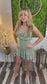 Noelia Sheer Ruffle Mini Dress