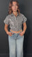 NITM Striped Button Down Blouse