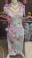 Pretty Flower One Piece Swimsuit 2 Piece Set
