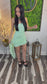 Sweet Pistachio Ruffle Mini Dress