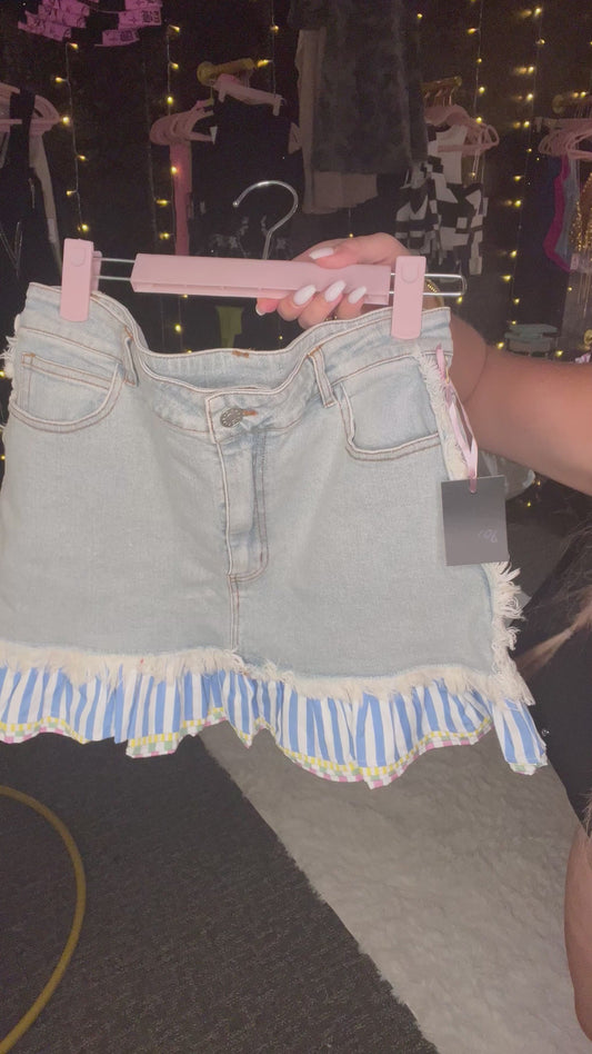 Baby Me Denim Mini Skirt