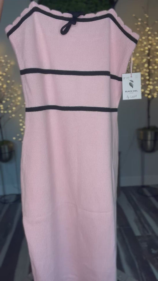 Pink Elegance Knit Dress