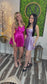 Alondra Satin Backless Flowy Mini Dress